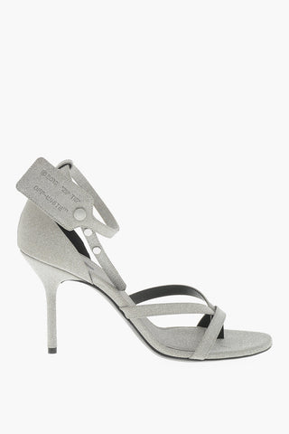 Sandali a Infradito Ankle Strap Glitter 9cm