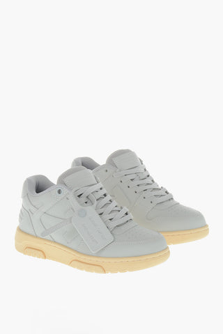 Leather Low-Top Sneakers OUT OF OFFICE With Contrasting Sole