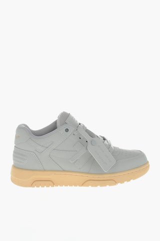 Leather Low-Top Sneakers OUT OF OFFICE With Contrasting Sole