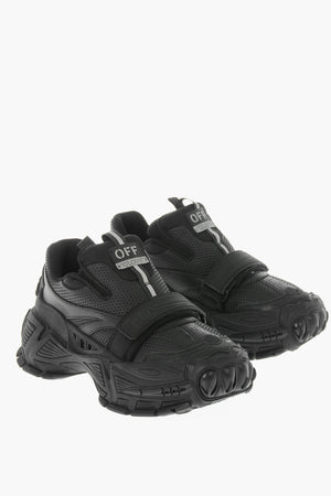 Leather and Fabric Slip-On Sneakers GLOVE in Solid Color