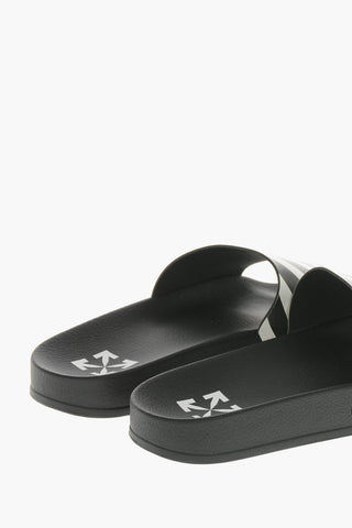 Rubber Slides With Iconic Diag Motif