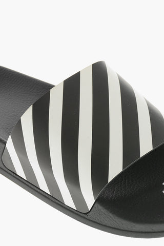 Rubber Slides With Iconic Diag Motif