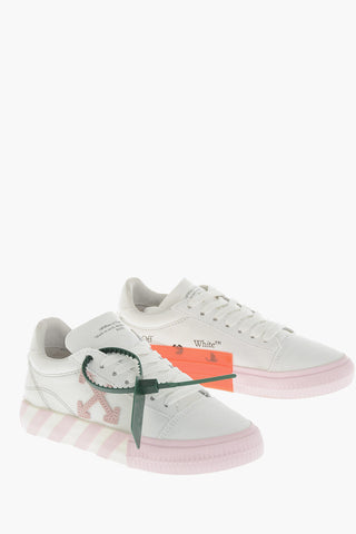 Sneakers Basse in Cotone con Dettagli a Contrasto