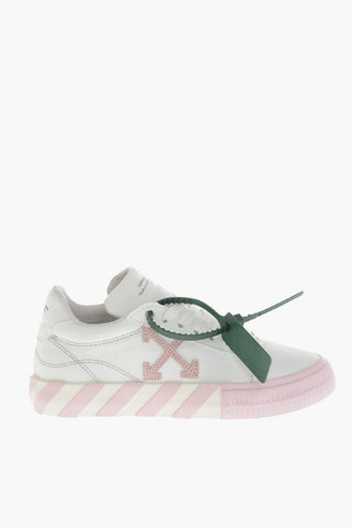 Sneakers Basse in Cotone con Dettagli a Contrasto