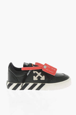로우 VULCANIZED 가죽 스니커즈, 대비 디테일