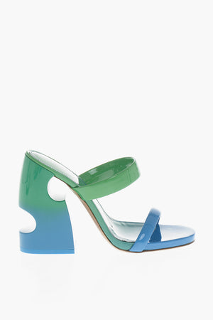 Gradient-effect Leather Sandals with 12cm Heel