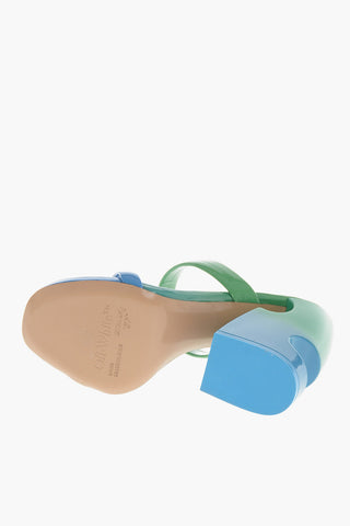 Sandalen aus Leder mit Farbverlaufseffekt und 12cm Absatz