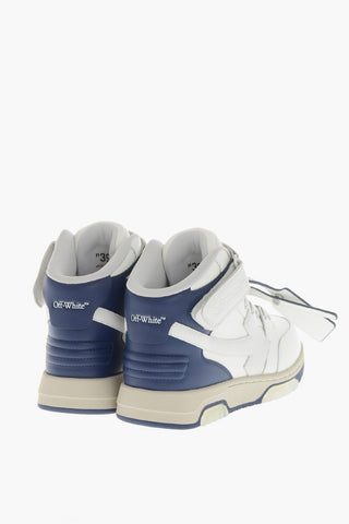 Hohe Sneaker OUT OF OFFICE aus gehämmertem Leder