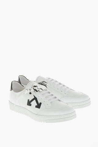 Niedrige Sneaker Aus Zweifarbigem Leder