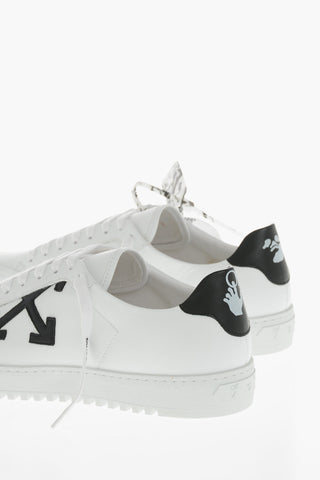 Niedrige Sneaker Aus Zweifarbigem Leder