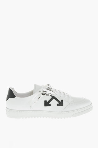 Niedrige Sneaker Aus Zweifarbigem Leder