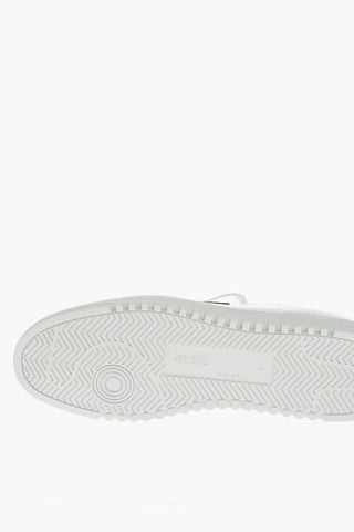 Niedrige Sneaker Aus Zweifarbigem Leder
