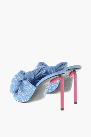 Satin and Rhinestone Mules POP ALLEN with 11cm Maxi Bow