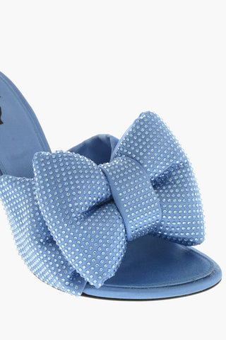 Satin and Rhinestone Mules POP ALLEN with 11cm Maxi Bow
