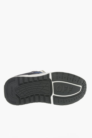 Sneakers Basse Color Block in Tessutto Traforato e Suede