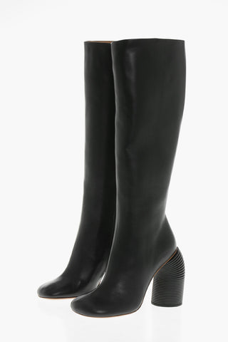 Stivali TONAL SPRING in Pelle con Tacco Scultoreo dal Design a Molla 11cm
