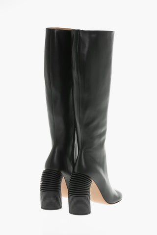 Stivali TONAL SPRING in Pelle con Tacco Scultoreo dal Design a Molla 11cm
