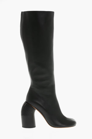 Leather Boots TONAL SPRING with 11cm Sculptural Spring-Design Heel