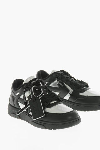Sneakers Basse OUT OF OFFICE in Pelle e Tessuto Effetto Metallizzato