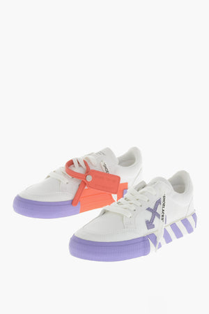 Sneakers Basse VULCANIZED in Canvas con Monogram a Contrasto