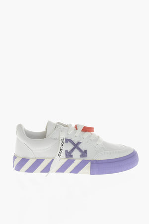Sneakers Basse VULCANIZED in Canvas con Monogram a Contrasto