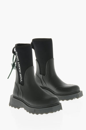 Wellington Ankle Boots in PVC with 5cm Sponge-Effect Sole