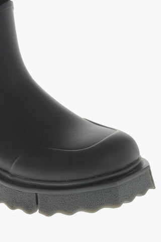 Stivaletti Wellington in Pvc con Suola Effetto Spugna 5cm