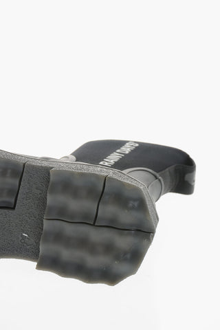 Stivaletti Wellington in Pvc con Suola Effetto Spugna 5cm