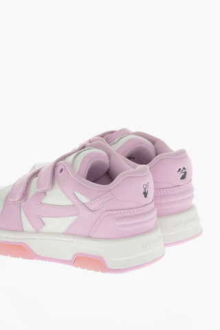 Low Leather Sneakers OUT OF OFFICE With Velcro Closure