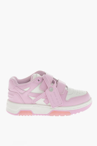 Low Leather Sneakers OUT OF OFFICE With Velcro Closure