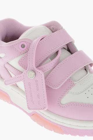 Low Leather Sneakers OUT OF OFFICE With Velcro Closure