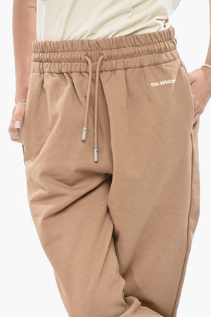 SEASONAL Joggers in Cotone Garzato con Polsini