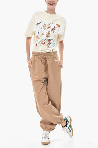 SEASONAL Brushed Cotton Joggers with Ribbed Cuffs
