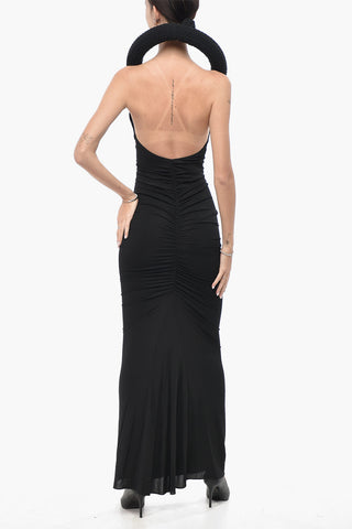 Stretch Viscose Maxi Dress TUBE With Rigid Collar