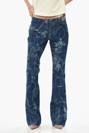 Bootcut Slim-Fit Jeans MAP in Printed Denim 29cm