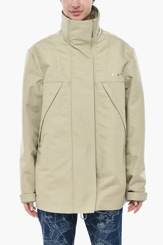 Cotton-Twill Track Jacket With Velcro Closure