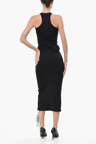 SEASONAL Trägerkleid aus Stretch-Baumwolle mit Strass-Logo