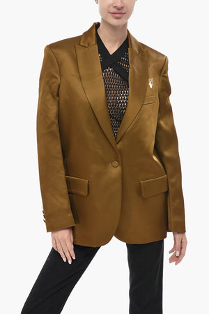 FORMAL Satin Blazer with Flap Pockets