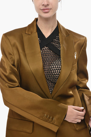 FORMAL Satin Blazer with Flap Pockets