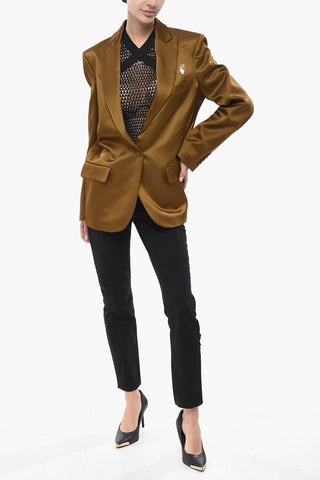 FORMAL Satin Blazer with Flap Pockets