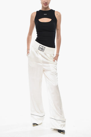 SEASONAL Satin PAJAMA-Hose mit Gummizug