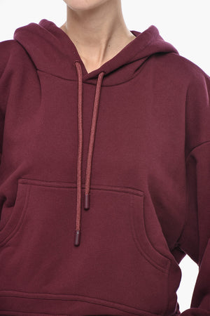 Hoodie aus angerauter Baumwolle ROUND ZIP