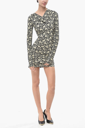 Langärmeliges Kleid MOON SEC mit Knotendetail vorne