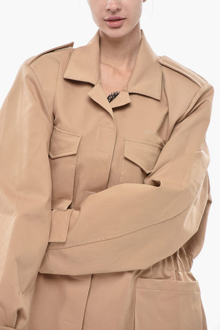 PERMANENT Mixed Cotton Utility Jacket with Velcro Closure