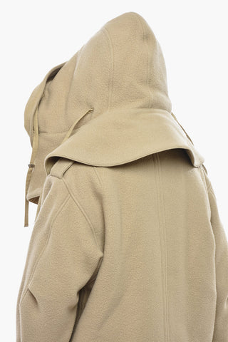 Kurzer Parka aus Wollmischung mit abnehmbarem Eco-Shearling-Futter