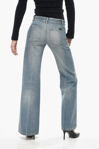 Low-Rise Washed-Denim Jeans 27cm