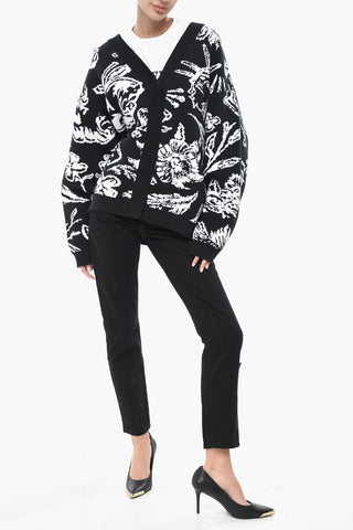 Oversize-Cardigan TATTOO aus Baumwoll-Jacquard-Mix