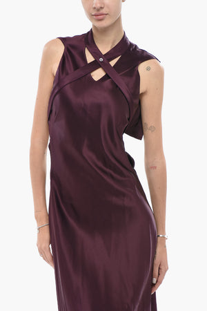 Satinkleid Bare Back BUCKLE mit Criss-Cross-Detail