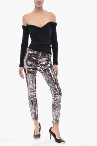 Sequin Skinny-Fit Trousers BELLA
