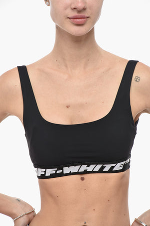 ATHLEISURE Sportliches Top mit gebrandetem Elastikbund